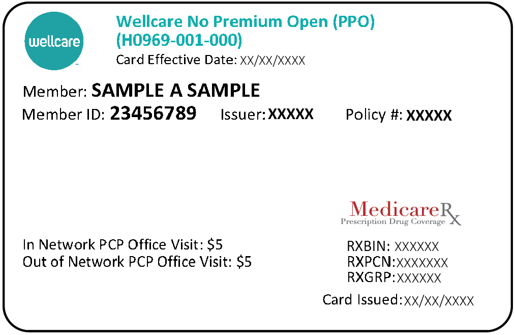 Wellcare member ID card